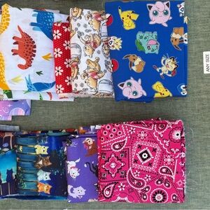 Colorful Cartoon and Patterned Dog Bandanas